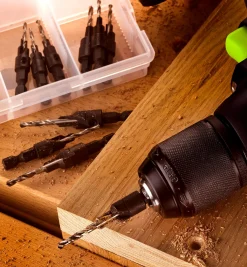 Set Of 10 Countersink/Counterdrill Pilot Bits