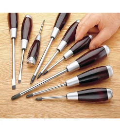Set Of 9 Heavy-Duty Screwdrivers