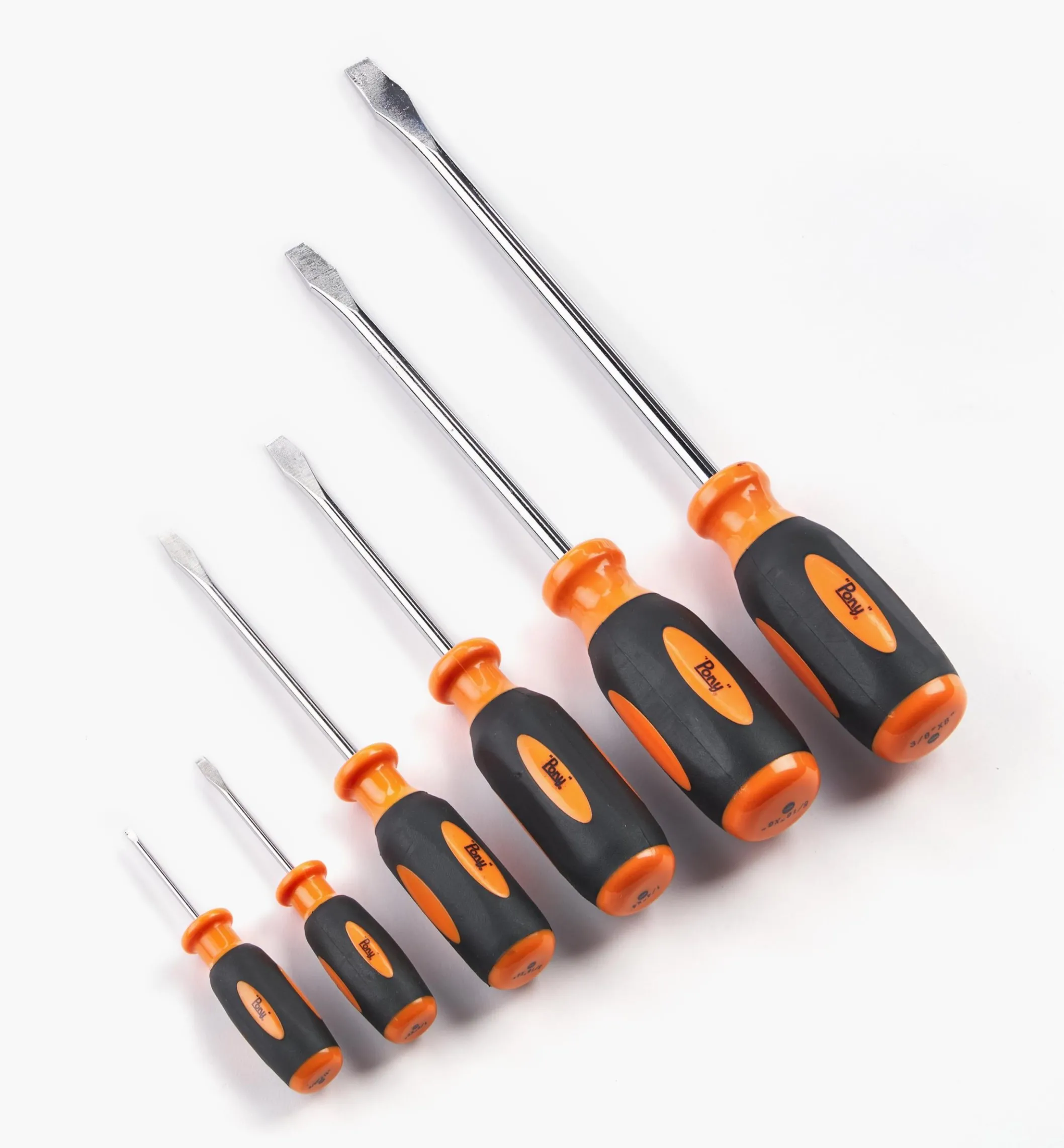 Set Of 6 Slot Screwdrivers, #0 - #12 Screws