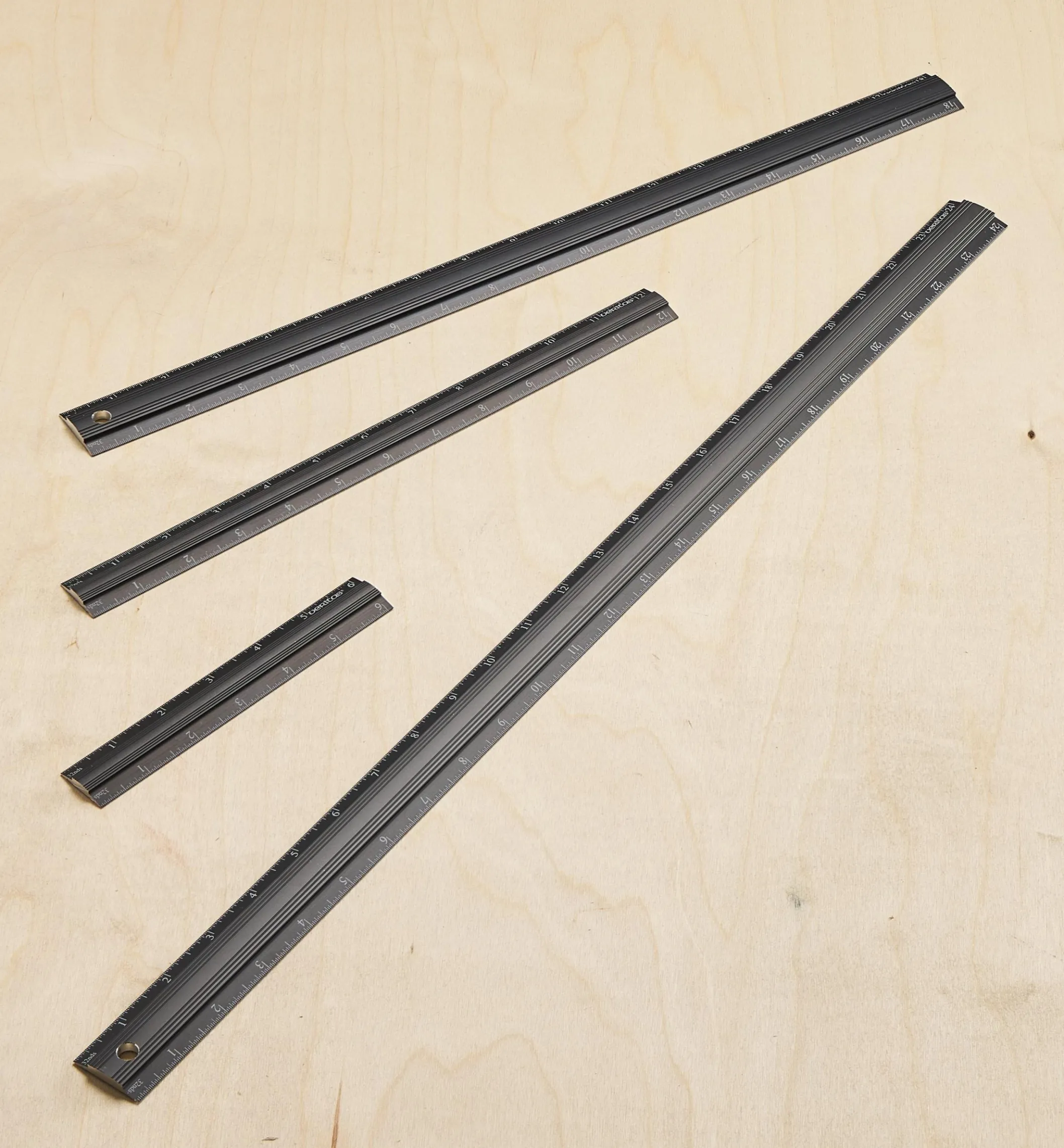 Set Of 4 Veritas Imperial Aluminum Bench Rules