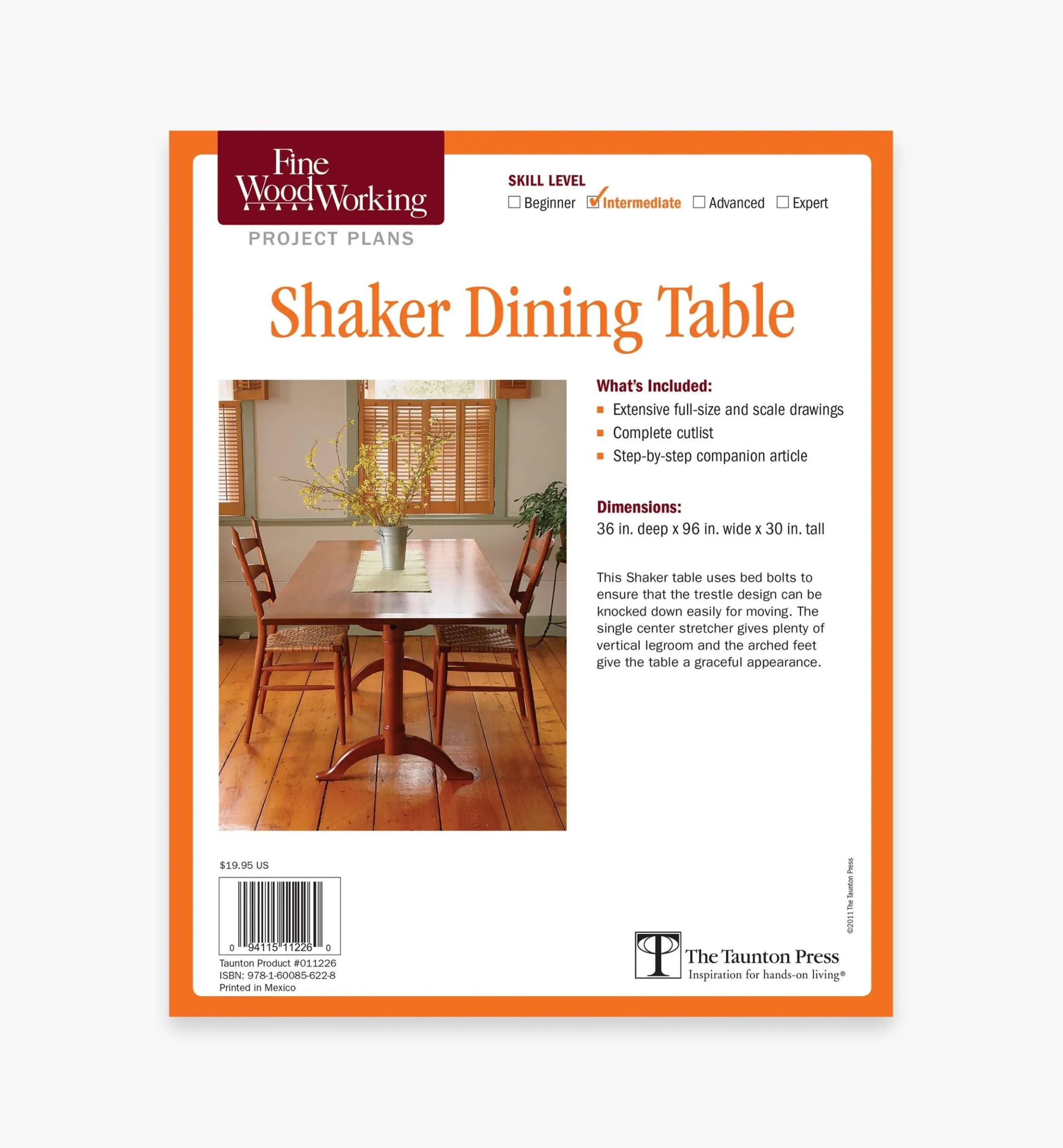Shaker Dining Table Plan