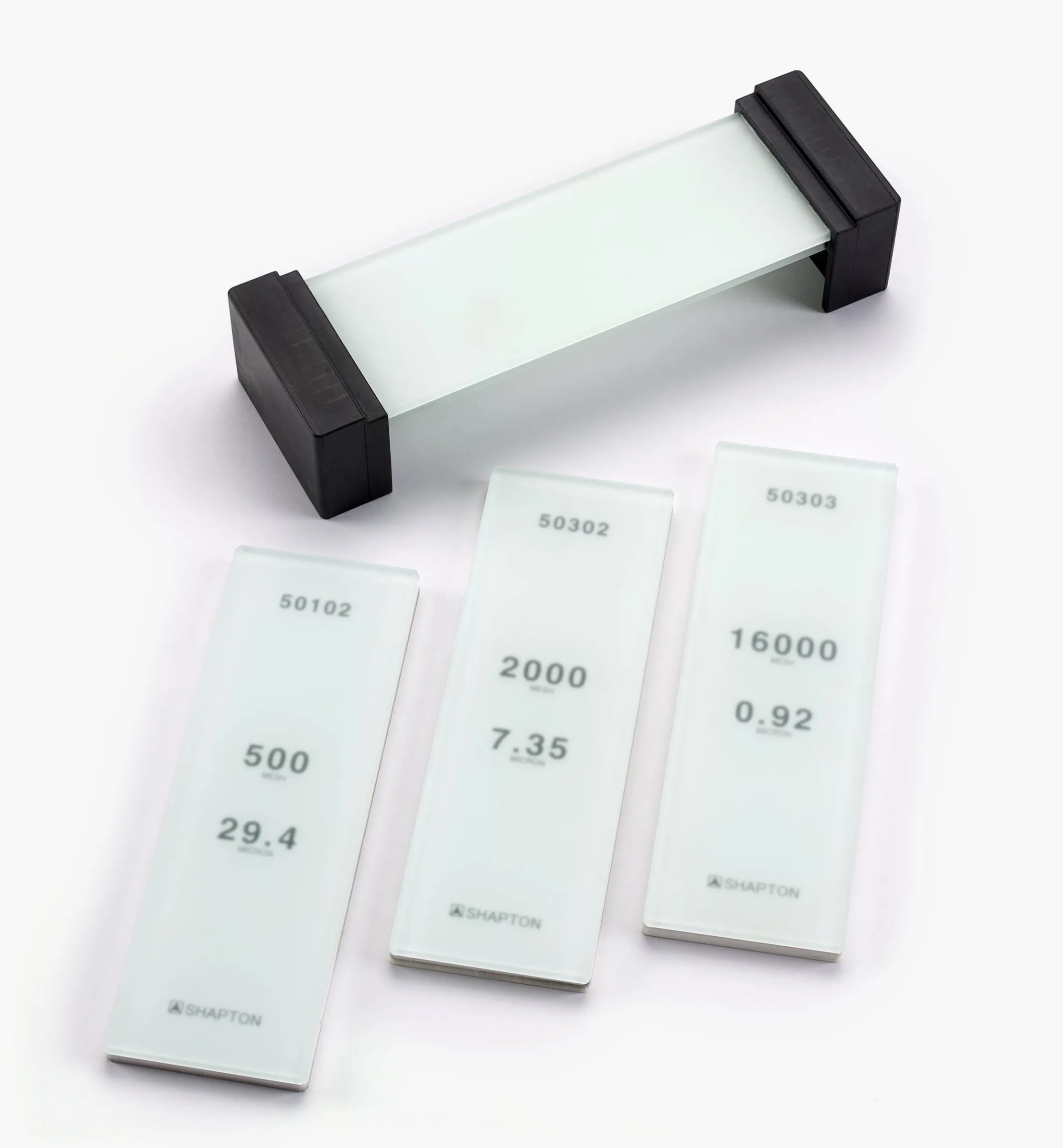 Shapton Set Of 3 GlassStone (GS) HR Stones & Field Holder