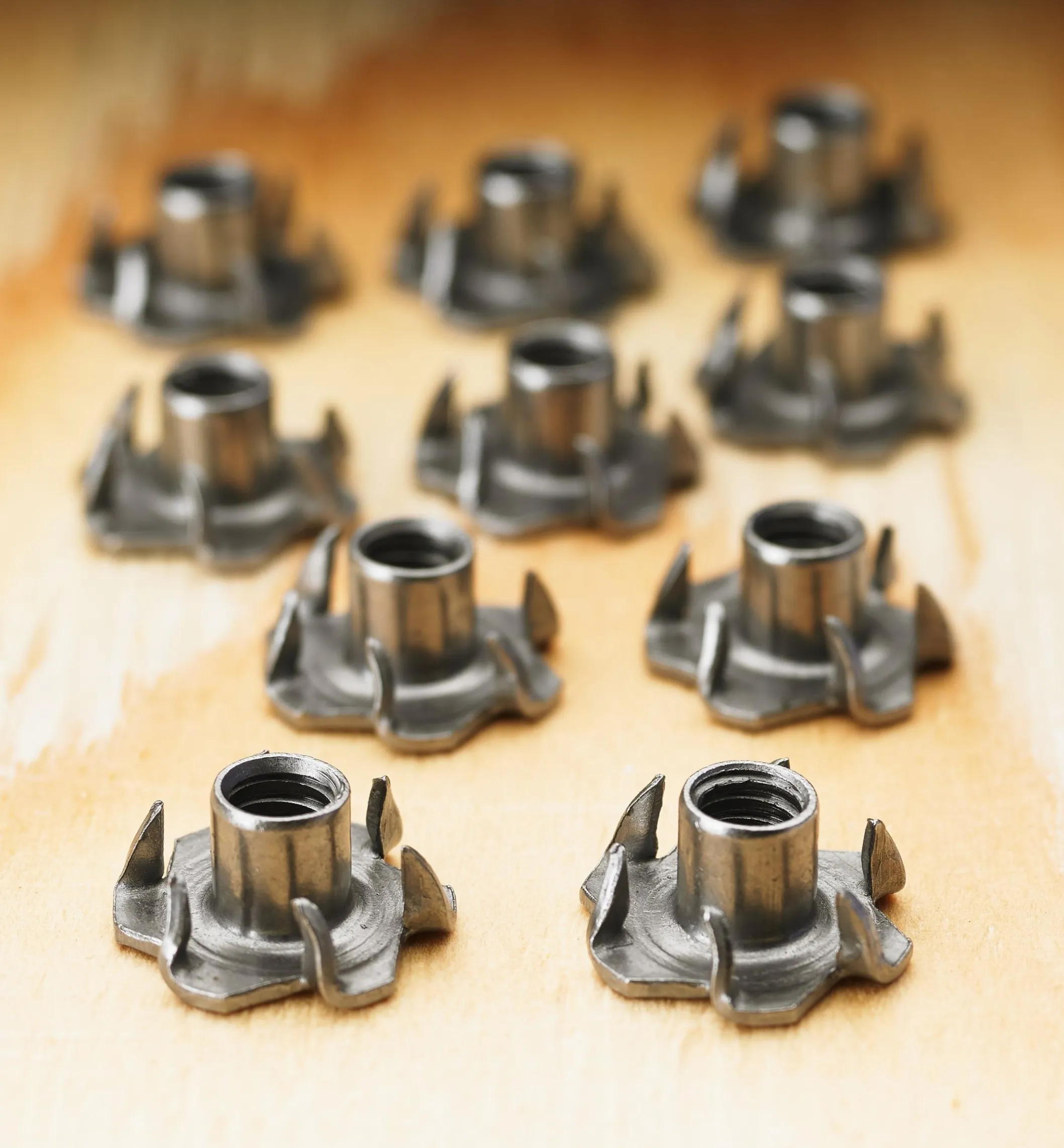 Six-Prong T-Nuts (1/4-20 Thread)