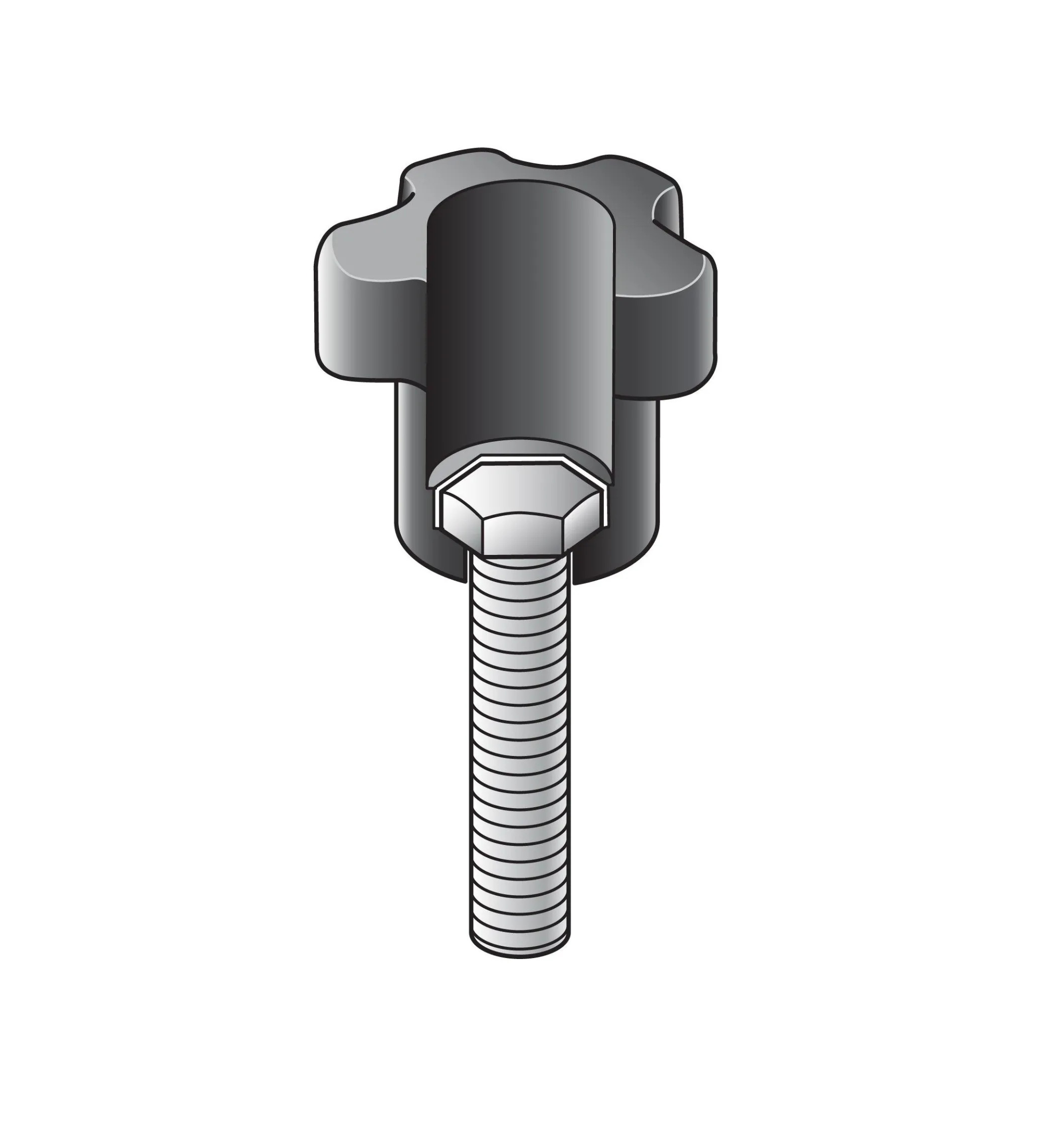 Snap-Lock Knobs (1/4-20 Thread)