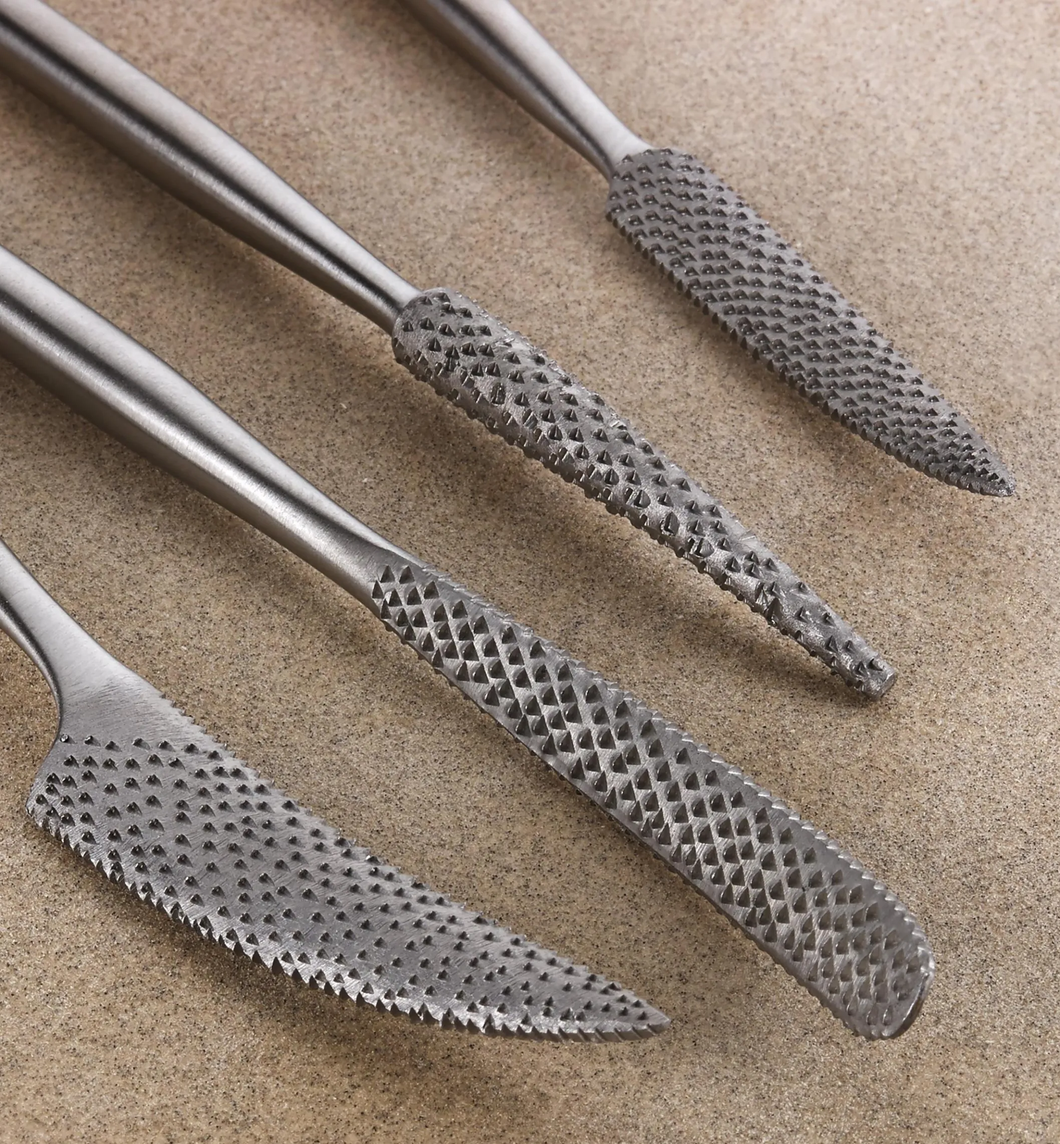 Stainless-Steel Hand-Stitched Riffler Set