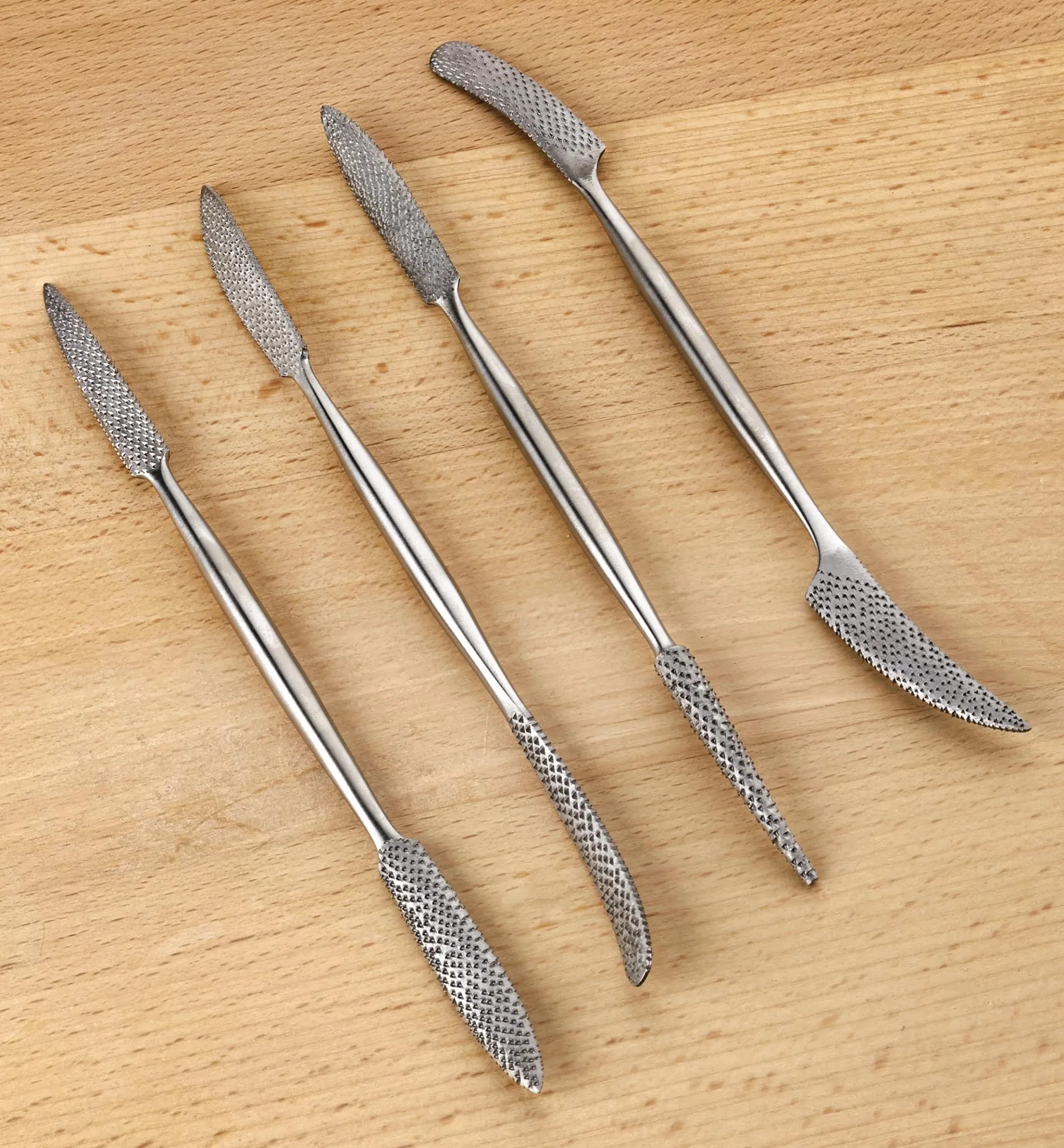 Stainless-Steel Hand-Stitched Riffler Set