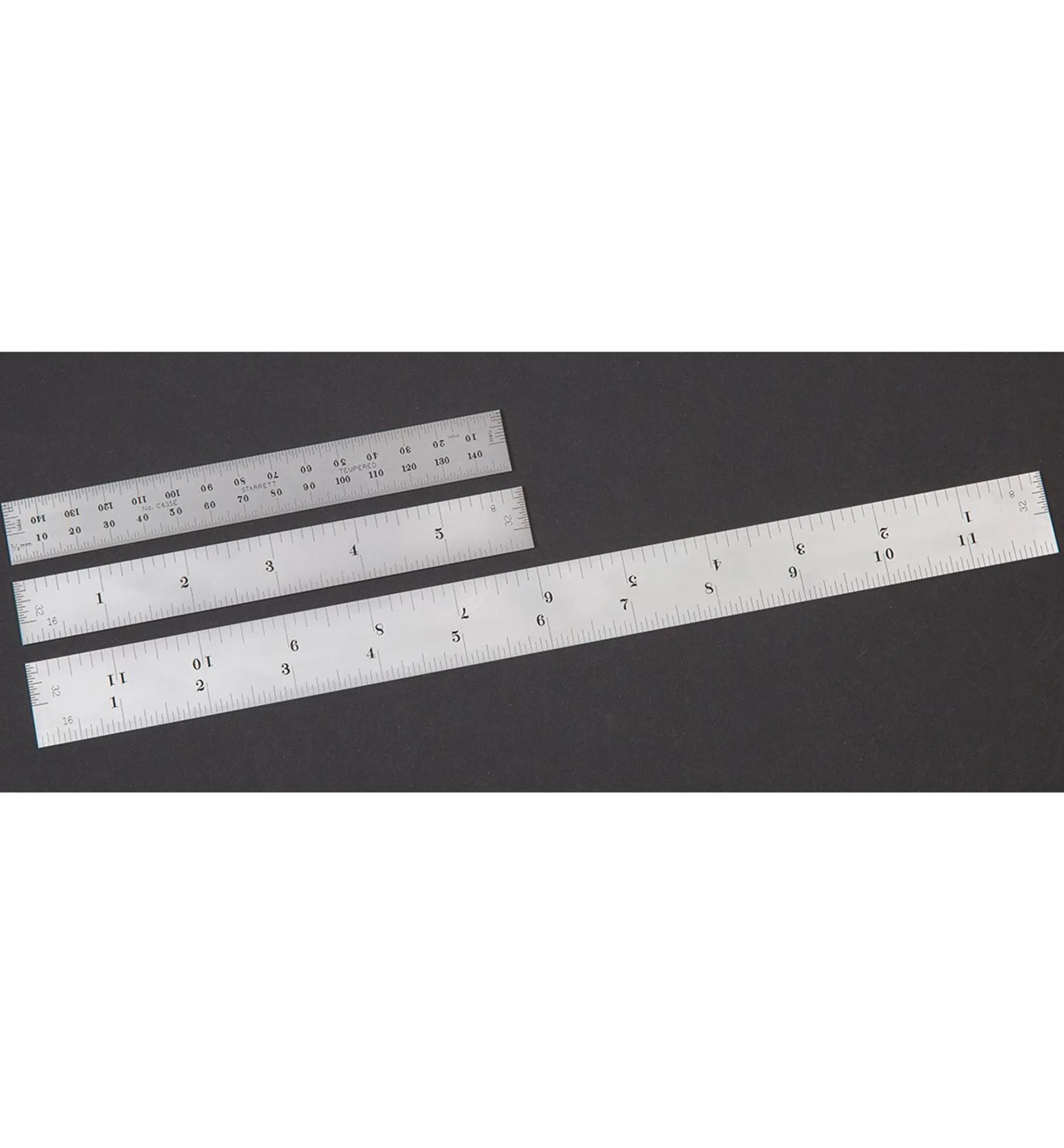 Starrett Spring-Tempered Precision Rules With End Graduations