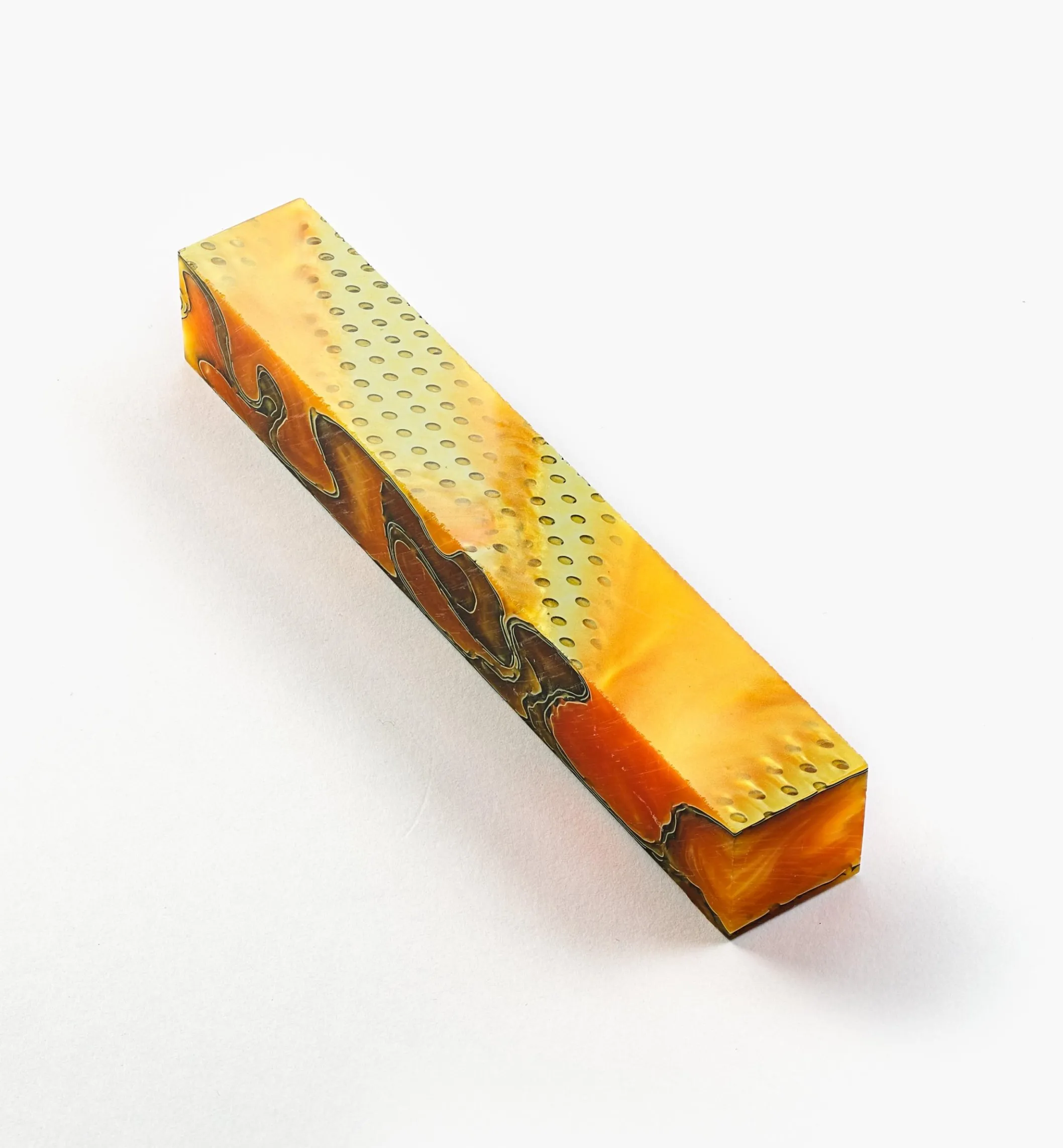 Tangerine Mesh Acrylic Acetate Pen Blank