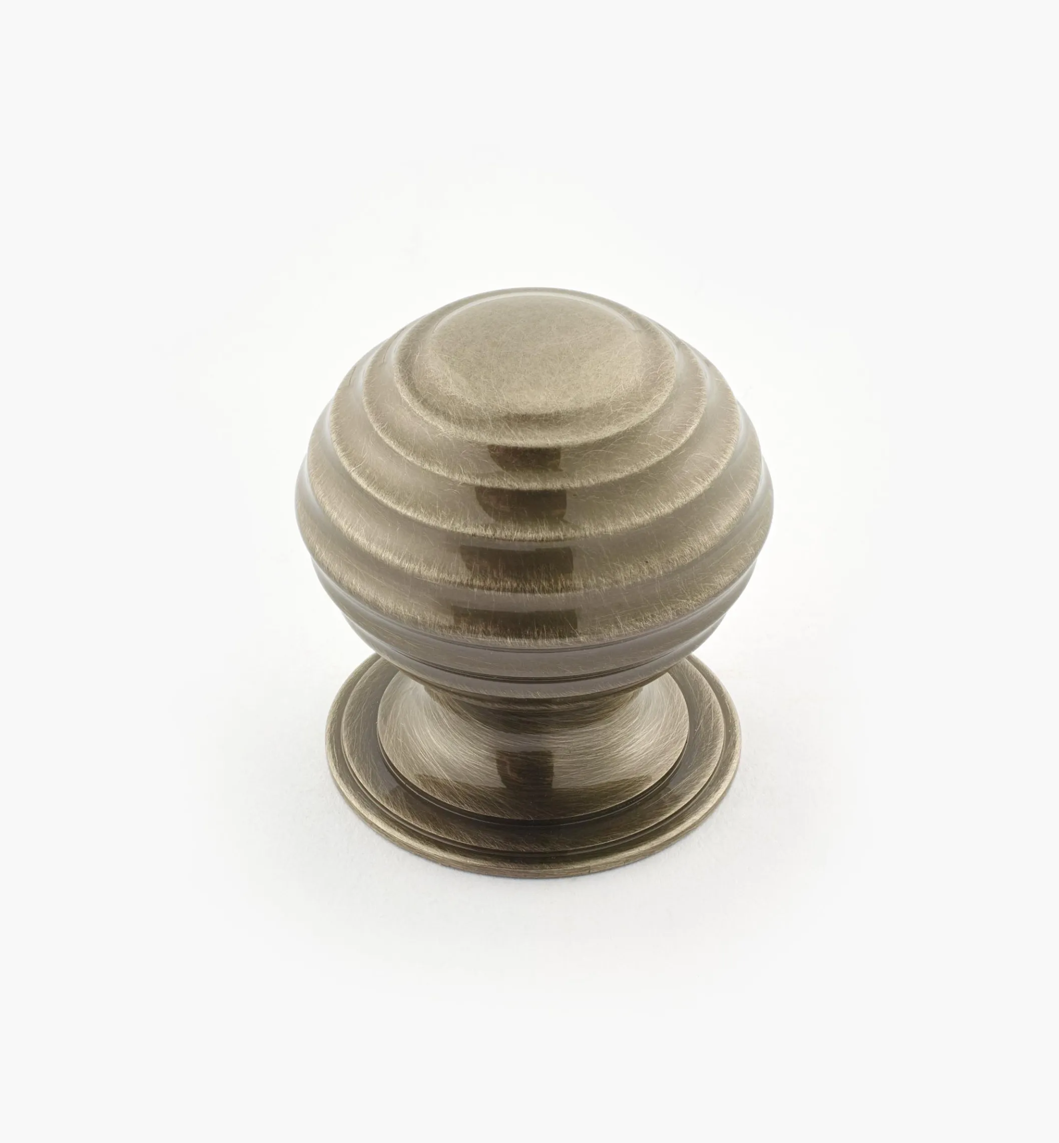 Turned Brass Ridged Knobs