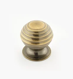 Turned Brass Ridged Knobs