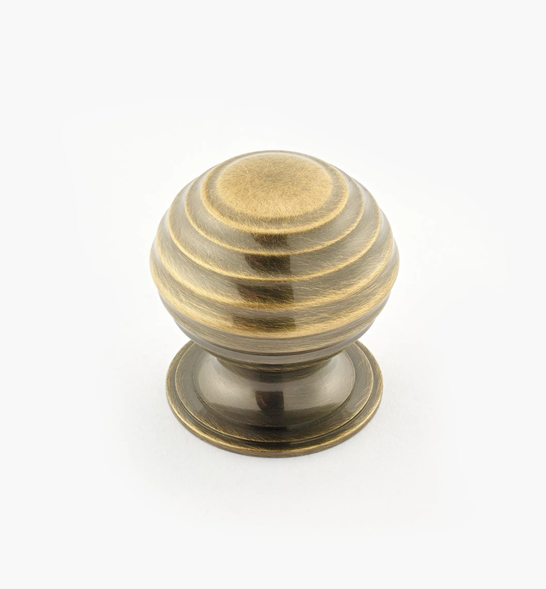 Turned Brass Ridged Knobs