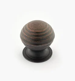 Turned Brass Ridged Knobs