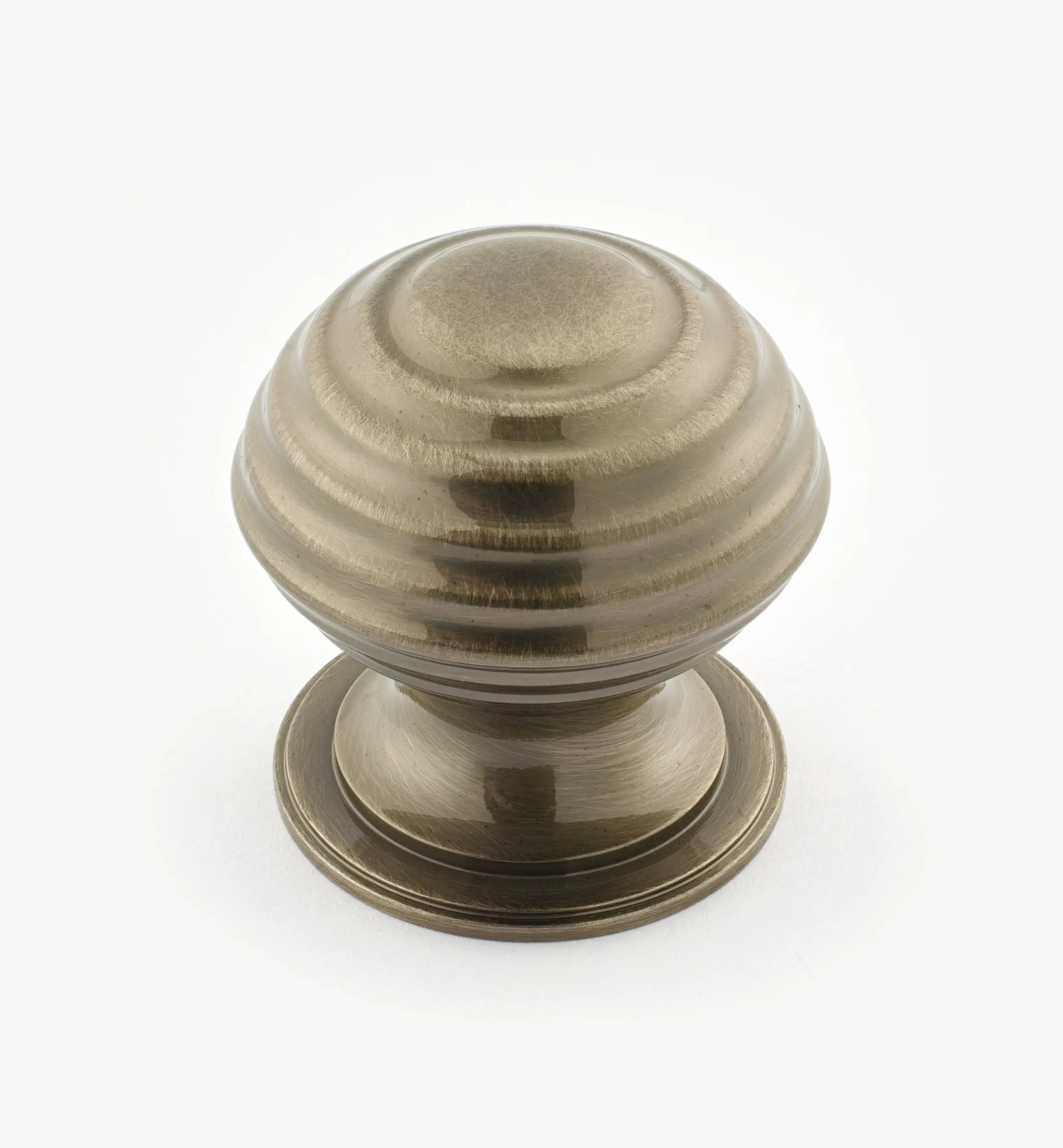 Turned Brass Ridged Knobs