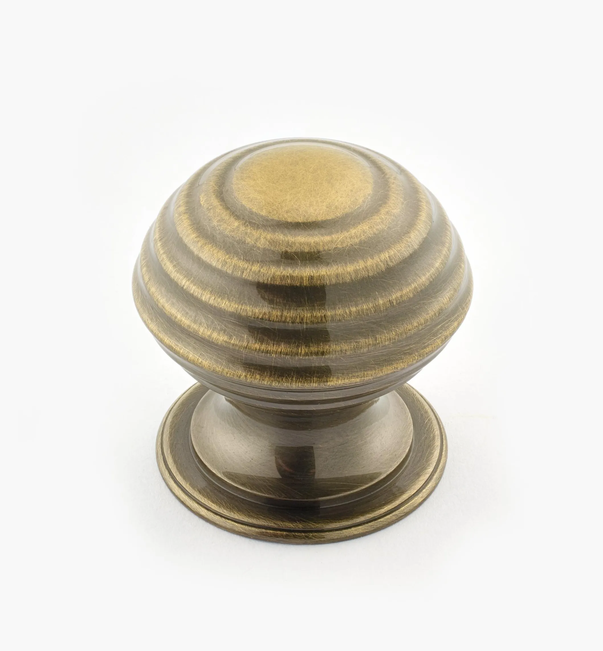 Turned Brass Ridged Knobs