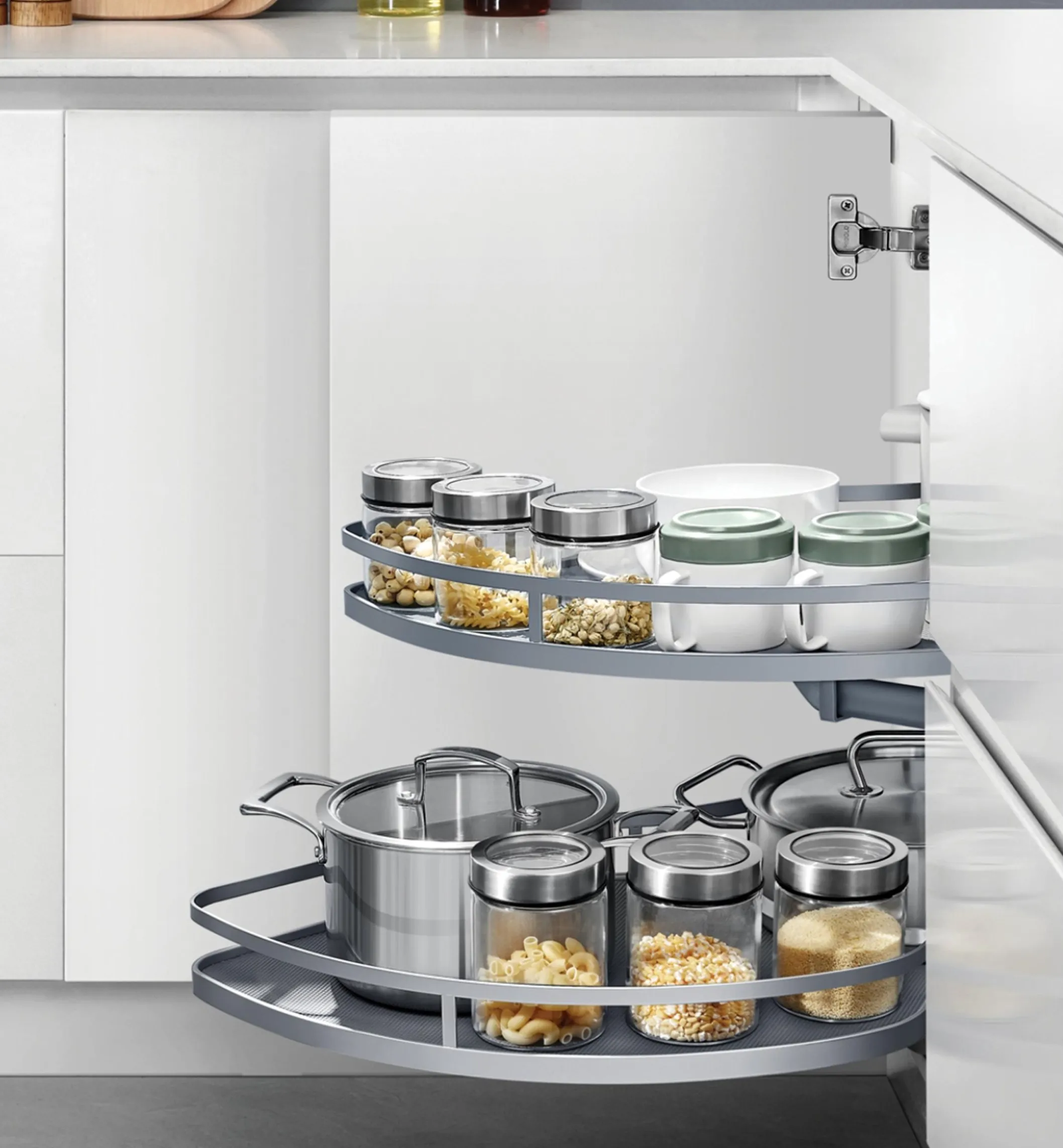 Two-Tier Corner Swing Tray