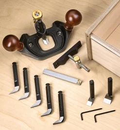 Veritas Large Router Plane, Box & Imperial Blades Set