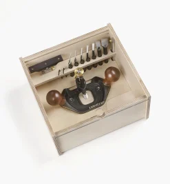 Veritas Large Router Plane, Box & Metric Blades Set