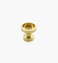 Veritas Smooth-Rimmed Brass Insert Knobs