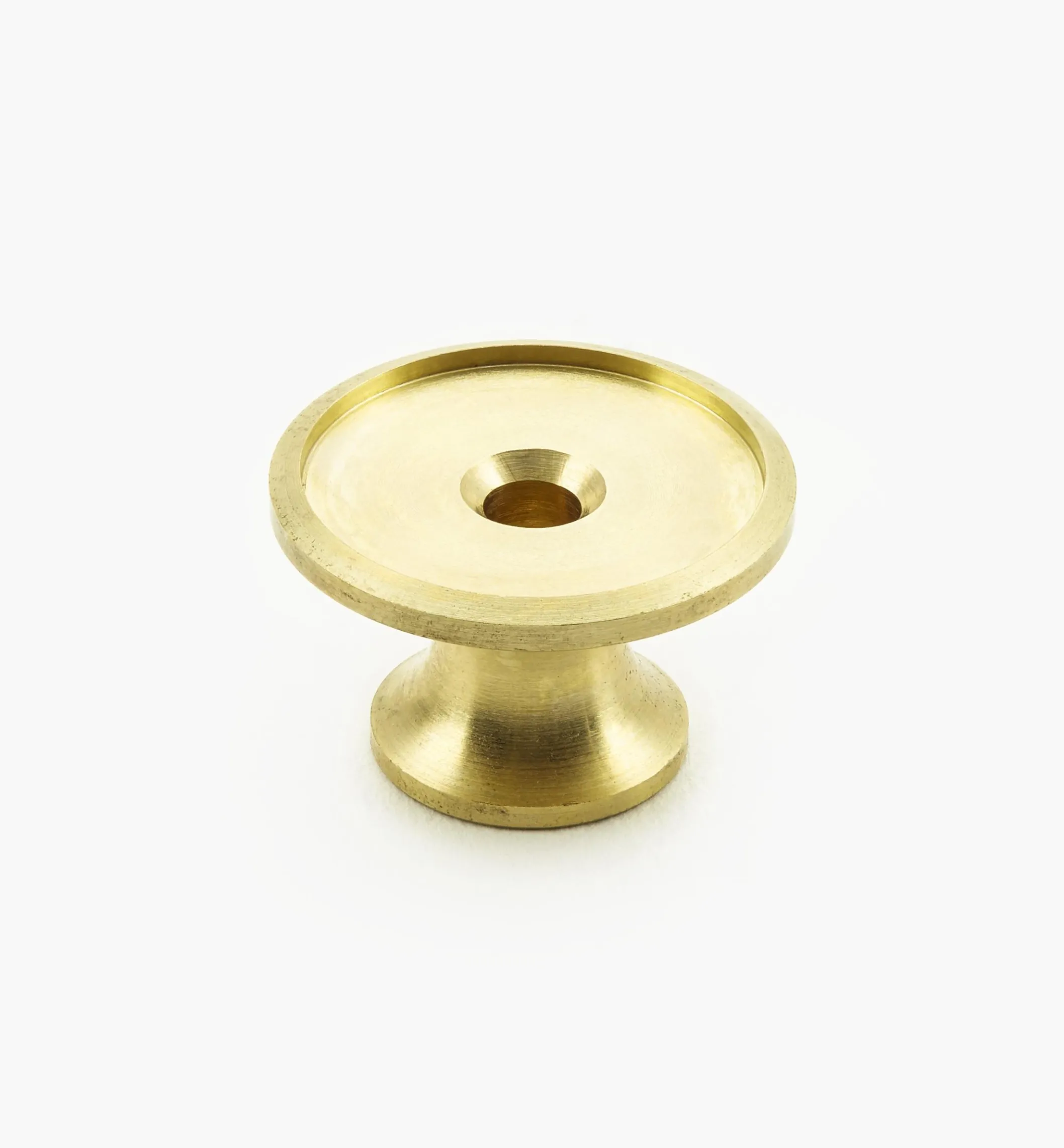 Veritas Smooth-Rimmed Brass Insert Knobs