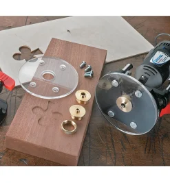 Veritas Template Bushings & Base Plate For Rotary Tool Plunge Base