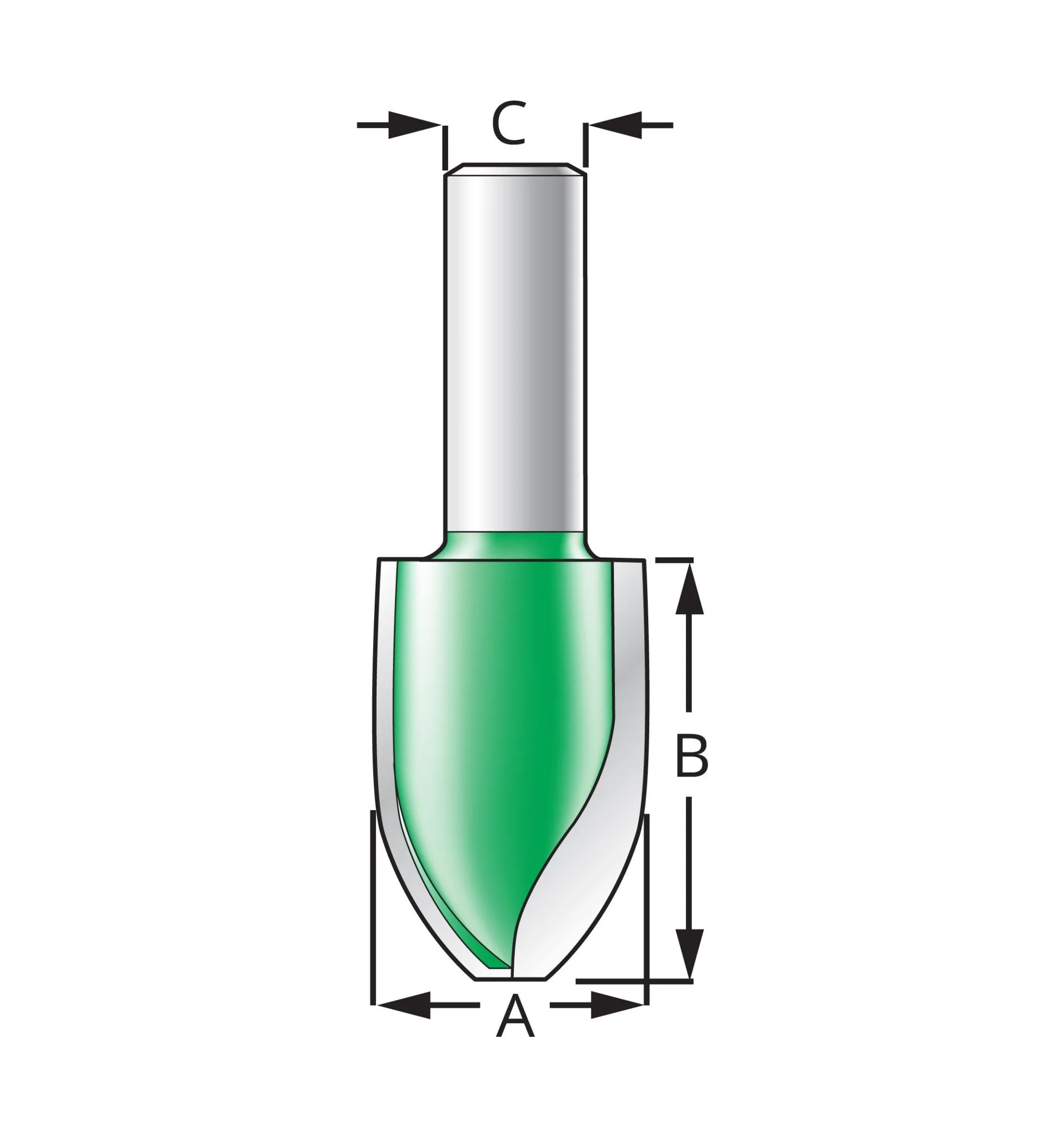 Vertical Cove Panel Raising Bit
