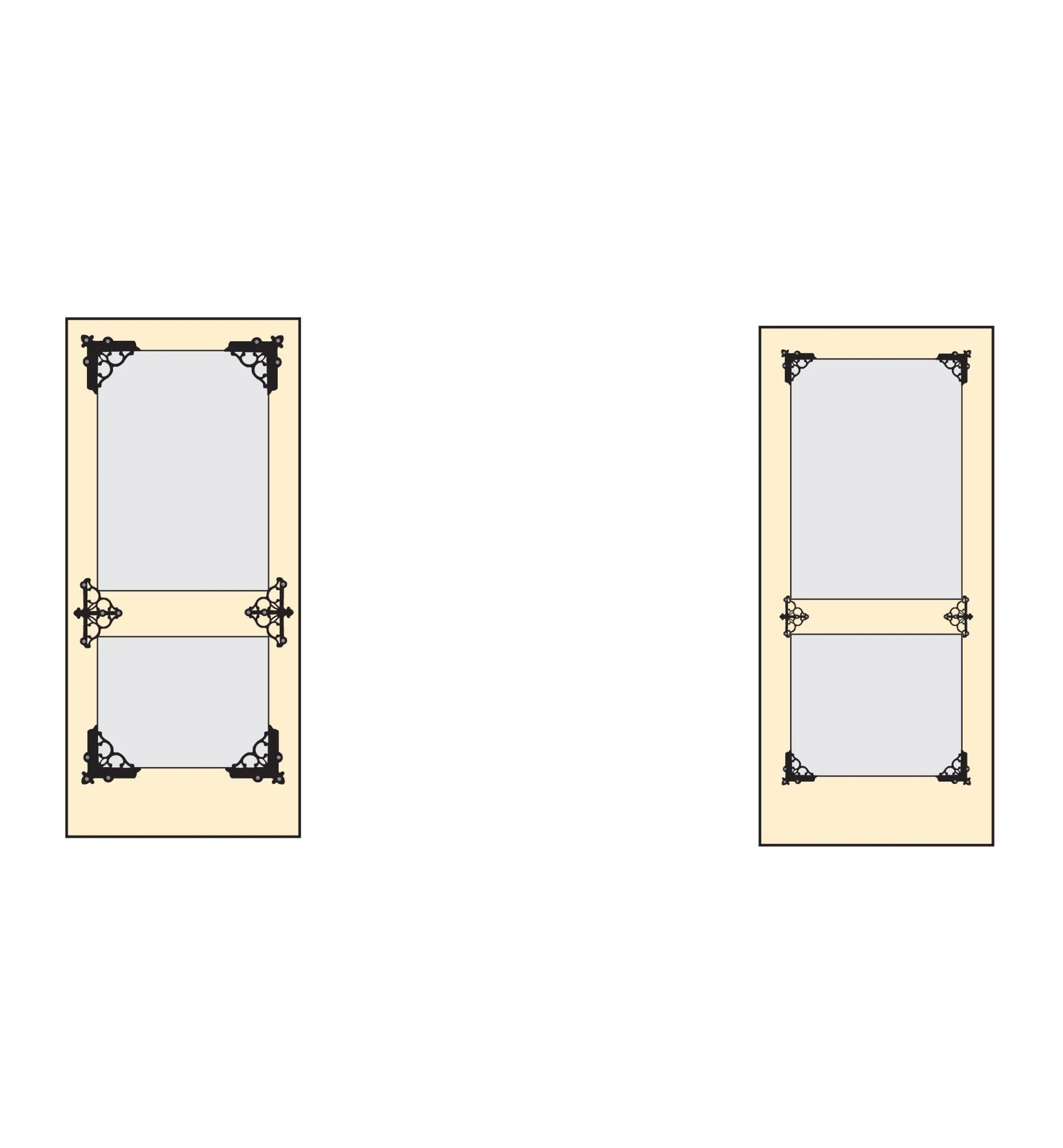 Victorian Screen Door Large Corner Braces